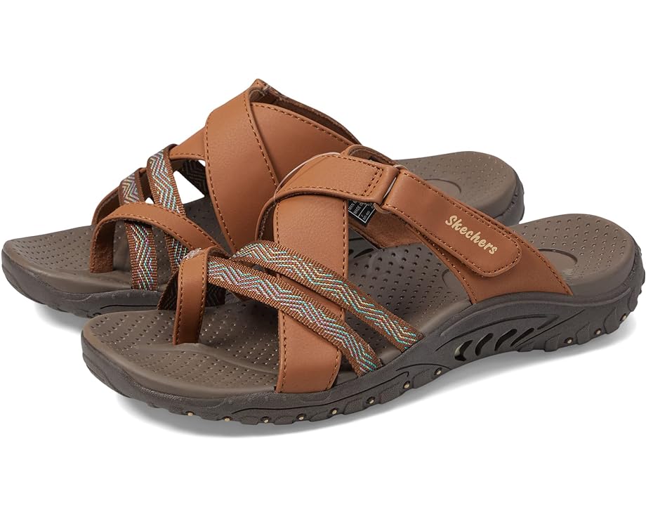 スケッチャーズ 茶色 ブラウン レディース 【 SKECHERS REGGAE - SUNDAY STROLL / BROWN 】 サンダル