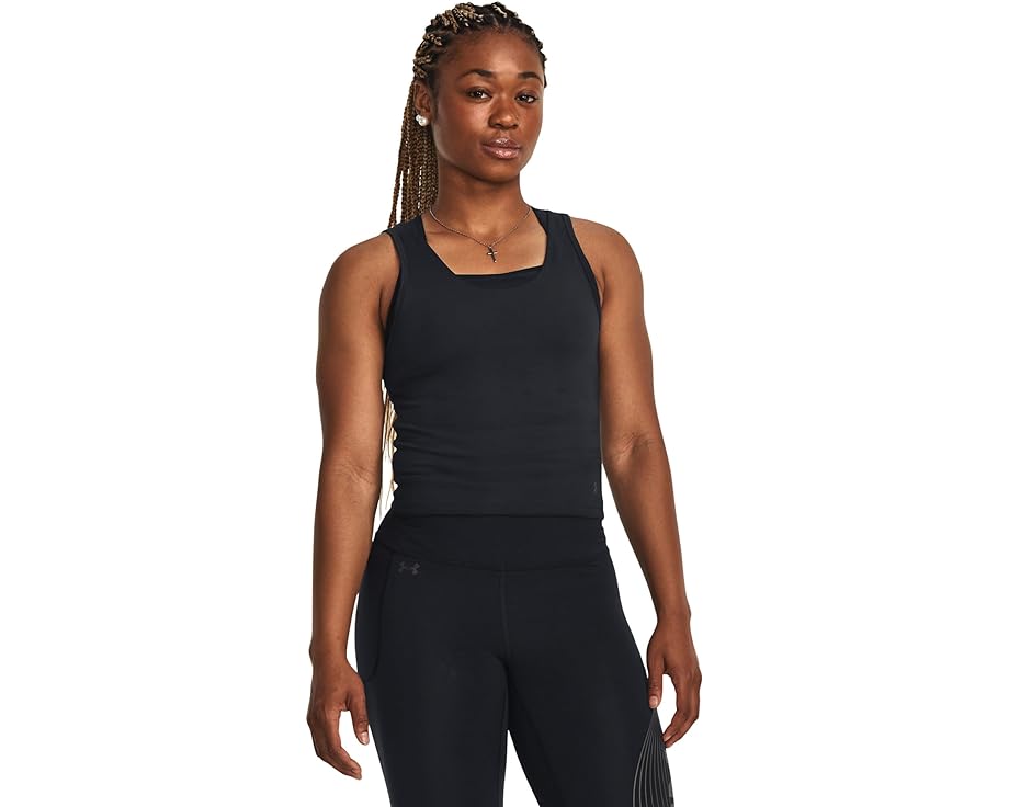 タンクトップ 黒色 ブラック 灰色 グレー グレイ アンダーアーマー レディース 【 UNDER ARMOUR MOTION TANK / BLACK JET GRAY 】 レディースファッション トップス Tシャツ カットソー