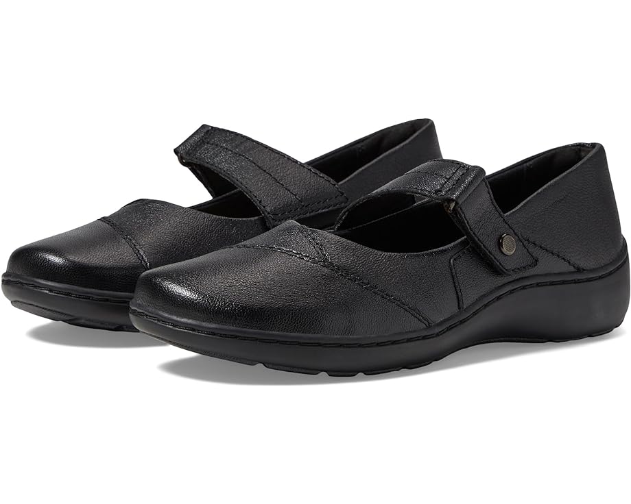 クラークス 黒色 ブラック レザー レディース 【 CLARKS CORA GEMA / BLACK LEATHER 】