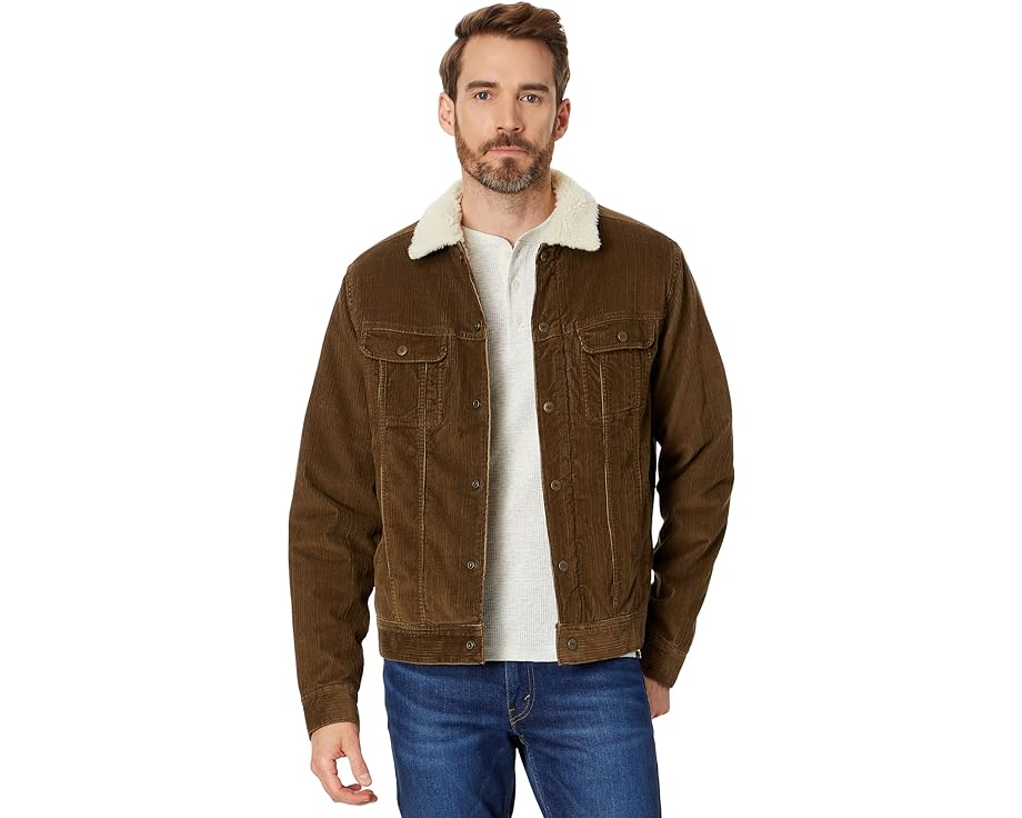 ハイ フリース コーデュロイ トラッカー 茶色 ブラウン メンズ 【 FAHERTY HIGH PILE FLEECE TIMBERLINE CORDUROY TRUCKER / BUCKEYE BROWN 】 メンズファッション コート ジャケット｜スニケス