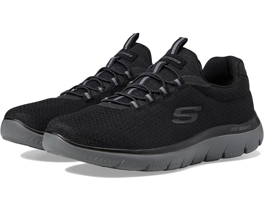 スケッチャーズ 黒いこと 黒いこと 濃灰色 スニーカー メンズ 【 SKECHERS SUMMITS / BLACK CHARCOAL 】