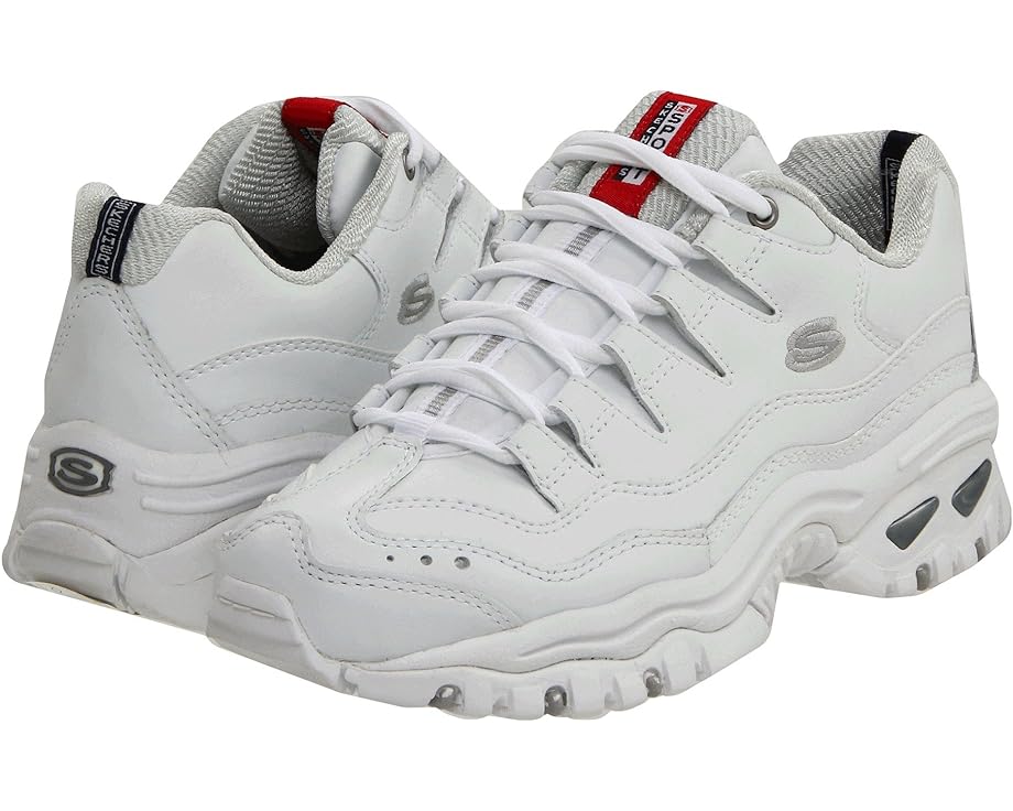 スケッチャーズ エナジー 白色 ホワイト レザー スニーカー レディース 【 SKECHERS ENERGY / WHITE MESH LEATHER 】
