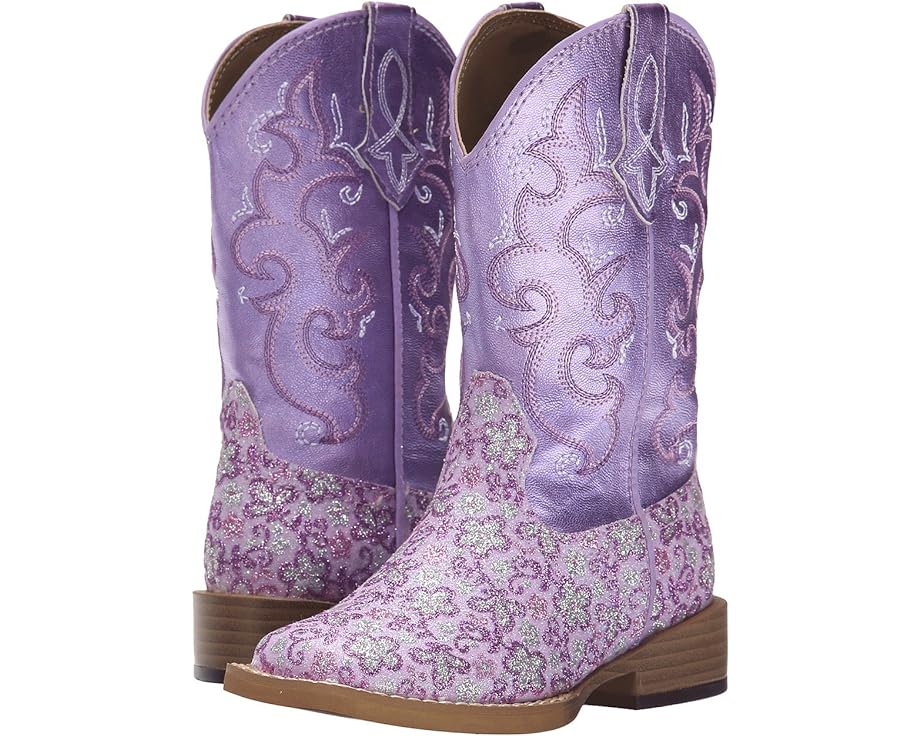 ローパー ブーツ 紫 パープル ジュニア キッズ 【 ROPER KIDS LAVENDER SQUARE TOE BOOT / PURPLE 】 ベビー マタニティ｜スニケス