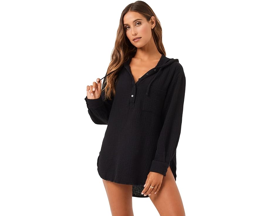 エルスペース 黒色 ブラック L*SPACE レディース 【 SONORA TUNIC / BLACK 】 レディースファッション トップス Tシャツ カットソー｜スニケス