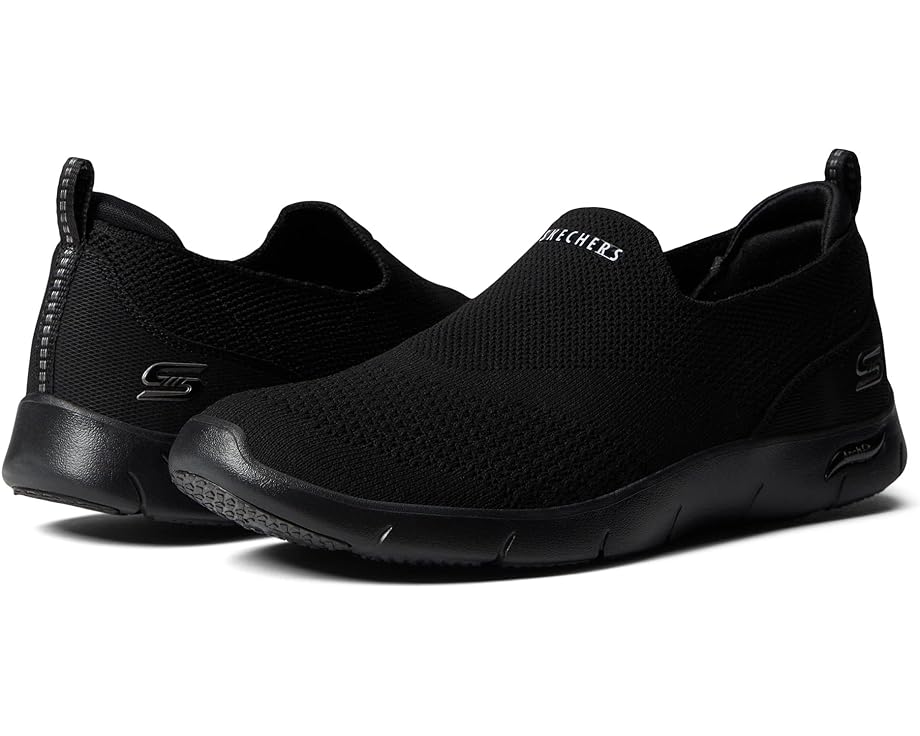スケッチャーズ 黒いこと 黒いこと DON\u0027T スニーカー レディース 【 SKECHERS ARCH FIT REFINE - GO / BLACK 】