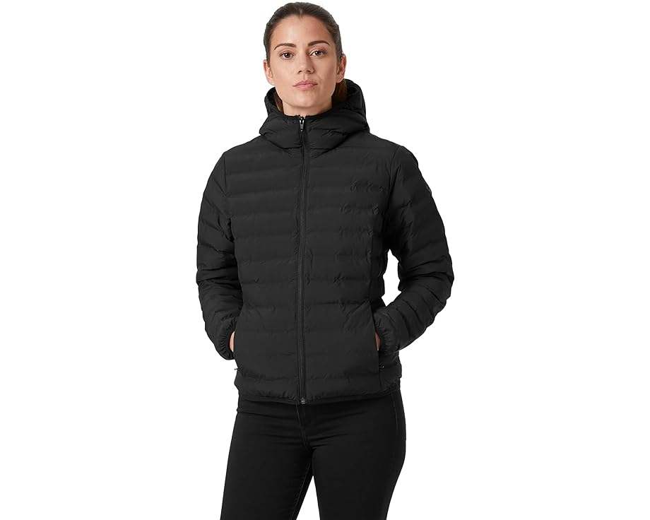 ヘリーハンセン フード付 黒色 ブラック レディース 【 HELLY HANSEN HOODED MONO MATERIAL INSULATOR / BLACK 】