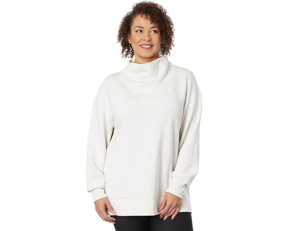 バーリー 汗水 象牙色 レディース 【 VARLEY MODENA LONGLINE SWEAT / IVORY MARL 】 レディース流行り物 トップス 調教師