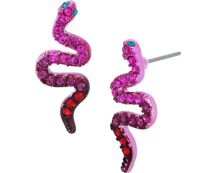 ベッツィジョンソン ジョンソン イヤリング ピンク レディース 【 BETSEY JOHNSON SNAKE STUD EARRINGS / FUCHSIA PINK 】 ジュエリー アクセサリー レディースジュエリー 9,940円