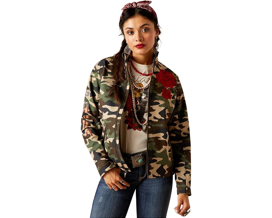アリアット チーム ジャケット ワイルド レディース 【 ARIAT TEAM SOFTSHELL RODEO QUINCY JACKET / WILD WEST USA 】