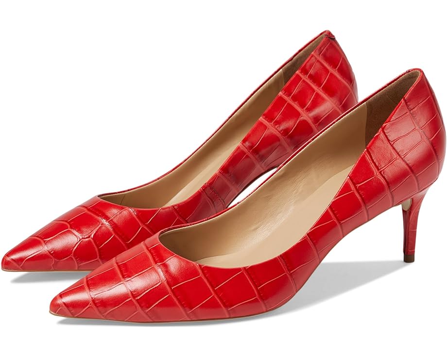 マッテオ マッシモ ミッド 踵 揚水機 レディース 【 MASSIMO MATTEO DEBBIE CROCO MID HEEL PUMP / VERMELHO CROCO 】 パンプス