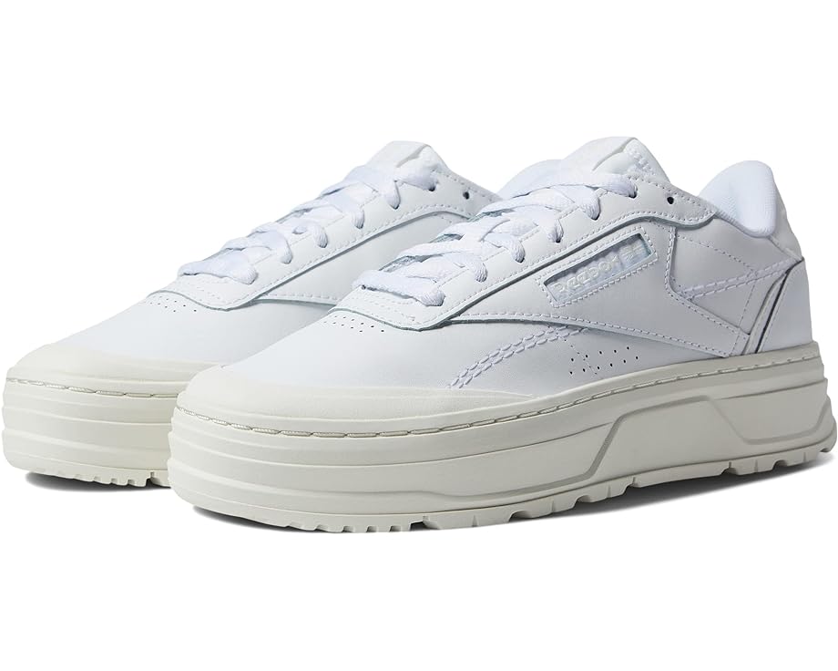 リーボック 生活スタイル 野球クラブ 白いこと 白いこと スニーカー レディース 【 REEBOK LIFESTYLE CLUB C DOUBLE GEO / WHITE CHALK 】