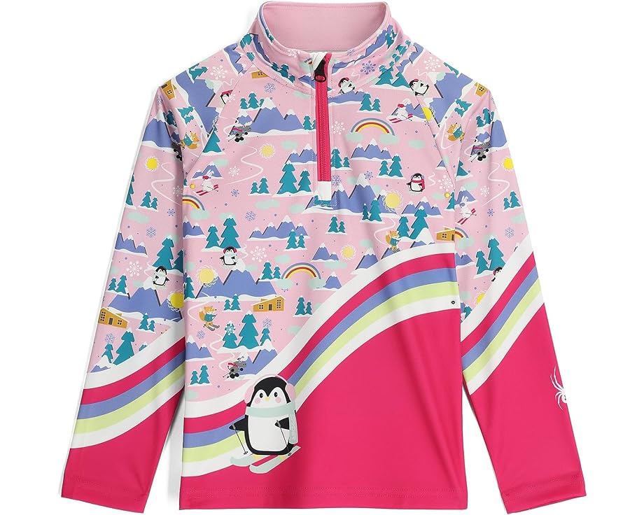 スパイダー ピンク ジュニア キッズ 【 SPYDER KIDS REFLECT 1/2 ZIP TOP / PETAL PINK 】 ベビー マタニティ トップス Tシャツ カットソー