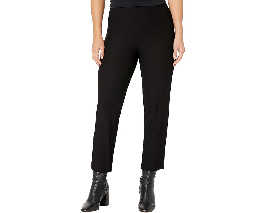 アイリーンフィッシャー 【小さめ】 黒色 ブラック レディース 【 EILEEN FISHER PETITE STRAIGHT PANTS / BLACK 】 レディースファッション ボトムス パンツ
