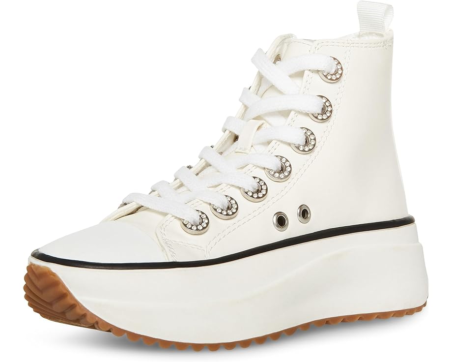 スティーブマデン スティーブマッデン 白色 ホワイト ジュニア キッズ 【 STEVE MADDEN KIDS WINSTON / WHITE RHINESTONE 】 ベビー マタニティ スニーカー