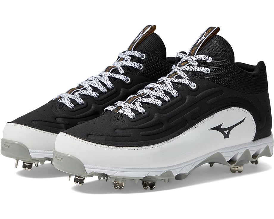 ミズノ ミッド 黒色 ブラック 白色 ホワイト スニーカー メンズ 【 MIZUNO 9-SPIKE AMBITION 3 MID / BLACK WHITE 】