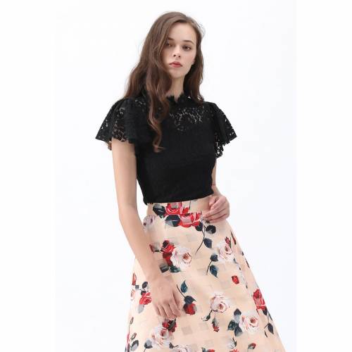 日本製 シックウィッシュ Chicwish フォール 黒色 ブラック Chicwish Fall In Love Lace Top Black レディースファッション トップス 再再販 Www Habs Edu Kw