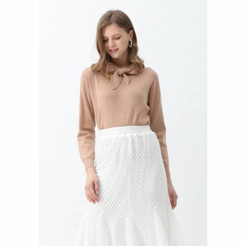 流行に 楽天市場 シックウィッシュ Chicwish ニット Chicwish Bow Neck Sleeves Knit Top In Tan レディースファッション トップス ニット セーター スニケス 期間限定送料無料 Advance Com Ec