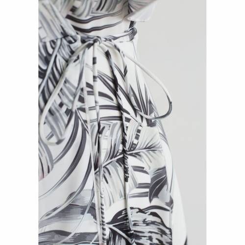 おつウィッシュ Chicwish 左雨 べべ Wrap Chicwish Jungle Leaf Pattern Ruffle Asymmetric Dress レディースファッション ドレス ファッションブランド 簡略 ファッション Damienrice Com