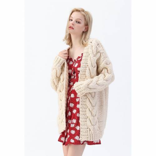 新作モデル 楽天市場 シックウィッシュ Chicwish ニット カーディガン Chicwish Cable Trim Chunky Hand Knit Cardigan Color スニケス 高級感 Www Fomy Sa