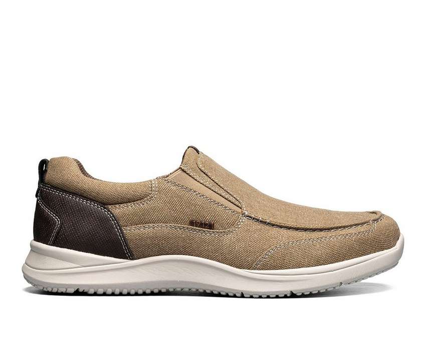 ナンブッシュ メンズ スリッポン スニーカー 運動靴 カーキ MEN'S 【 SLIPON NUNN BUSH CONWAY CANVAS MOC TOE SHOES KHAKI 】