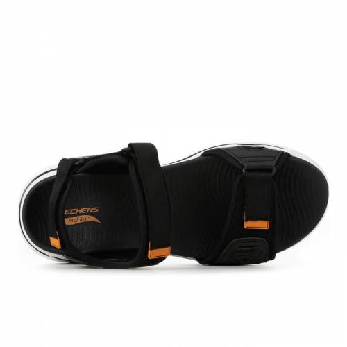 スケッチャーズ ウォーク サンダル 墨染め ブラック オレンジ ベニミカン Men S メンズ Orange Skechers 2290 Go Walk Arch Fit Outdoor Sandals Black Effie Europe Com