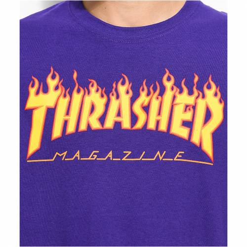 数量は多 楽天市場 Thrasher スラッシャー ロゴ 紫 パープル Tシャツ Purple Thrasher Flame Logo Tshirt メンズファッション トップス Tシャツ カットソー スニケス 最適な価格 Centrealkindy Ma