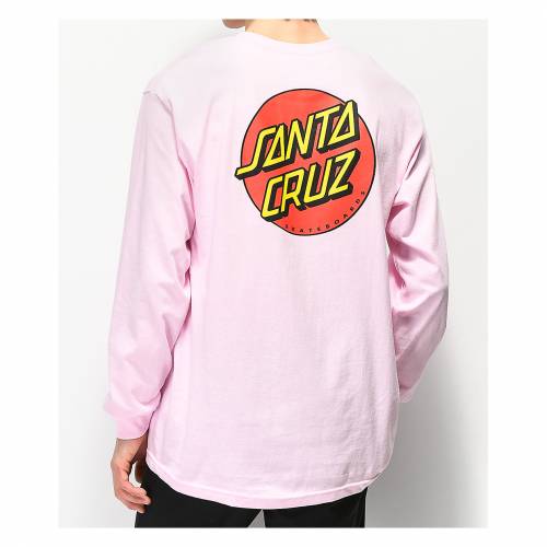 ディズニープリンセスのベビーグッズも大集合 Tシャツ カットソー スケート Skate Cruz Santa クラシック カットソー Tシャツ トップス メンズファッション Tshirt Dot Classic Cruz Santa Sleeve Pink Skate 長袖 Tシャツ スリーブ ピンク Dgb Gov Bf