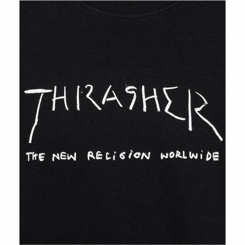 即納特典付き Thrasher スラッシャー Tシャツ 黒色 ブラック Thrasher New Religion Tshirt Black メンズファッション トップス Tシャツ カットソー 期間限定特価 Crextal Com