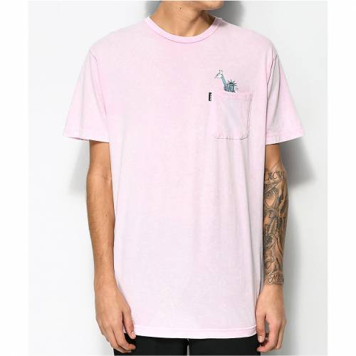 楽天市場 リップンディップ Ripndip ピンク Tシャツ メンズ Pink Ripndip Liberty Mineral Wash Tshirt スニケス