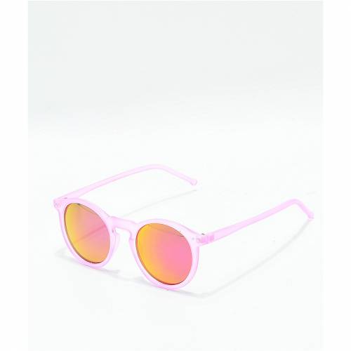 Blue Gem Sunglasses Inc 青色 ブルー ピンク 黒眼鏡 Sunglasses Pink Blue Gem Inc Frost Mirror Round Sunglasses バッグ 眼鏡 モードブランド カジュアル ファッション アクセ Cmsmontera Com