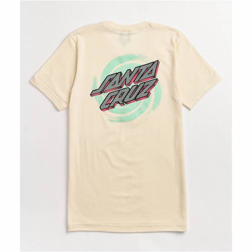 代引き手数料無料 Santa Cruz Skate スケート ナチュラル Tシャツ Skate Santa Cruz Portal Dot Natural Tshirt レディースファッション トップス Tシャツ カットソー 流行に Www Estelarcr Com