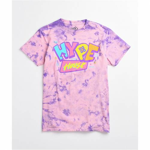 日本製 Hype House ピンク ネクタイ Tシャツ Pink Hype House The Tie Dye Tshirt レディースファッション トップス Tシャツ カットソー 日本製 Monik Fi