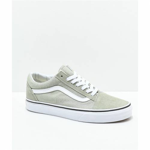 ヴァンズ Vans バンズ 白色 ホワイト スケート スニーカー 組織的運動靴 緑 翠緑 オールドスクール Vans Skate Green Desert Sage True White Shoes ファッション商標名 カジュアル ファッション スニーカー Kossacklaw Com