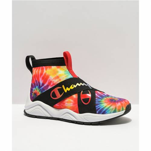 楽天市場 チャンピオン 虹色 レインボー ネクタイ スニーカー 運動靴 スニーカー メンズ Champion Rally Crossover Rainbow Tie Dye Shoes Assorted スニケス