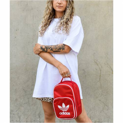 アディダス Adidas アディダス オリジナルス お昼 御徒面子 赤み レッド ユニセックス Red Adidas Originals Santiago Scarlet Lunch Bag Gdc Groupe Com
