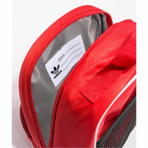 アディダス Adidas アディダス オリジナルス お昼 御徒面子 赤み レッド ユニセックス Red Adidas Originals Santiago Scarlet Lunch Bag Gdc Groupe Com
