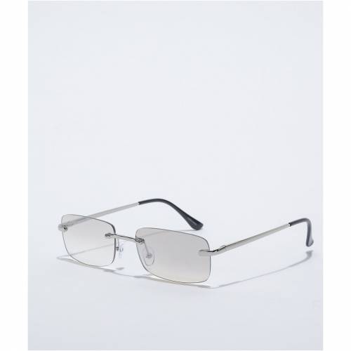 Sunscape Inc シルバーグレイ シルヴァー サングラス Inc ユニセックス Silver Sunscape Clear Square Frameless Sunglasses Inebe Com Ge