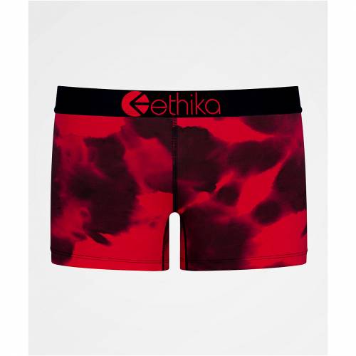 スーパー割引き販売真中 9 11中夜2チャンス迄 エシカ Ethika エシカ レッド 真赭 レディース Red Ethika Crumble Dye Boyshort Panty La Boticaria Com