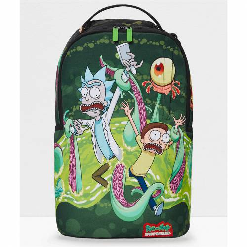 スプレイ土地 噴射グラウンド バック詰める 御徒面子 サブリュック メンズ Sprayground X Rick And Morty Portal Backpack Assorted Geo2 Co Uk