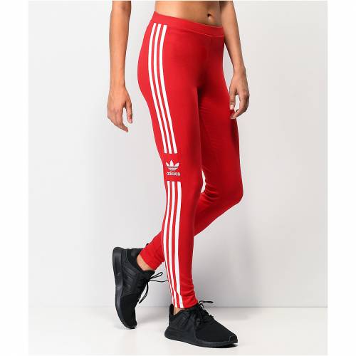 当店だけの限定モデル 赤 タイツ レギンス トレフォイル Adidas アディダス レッド パンツ ボトムス レディースファッション Leggings Scarlet 3stripe Trefoil Adidas Red Zezm50 Www Cuberoot Co