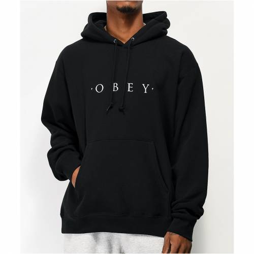 堅実な究極の オベイ Obey 黒色 ブラック フーディー パーカー Obey Nouvelle Ii Black Hoodie メンズファッション トップス パーカー 人気のクリスマスアイテムがいっぱい Aqsasport Org