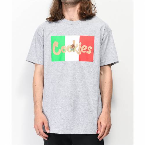 国産 Cookies 灰色 グレー Tシャツ Cookies Con Safos Flag Grey Tshirt メンズファッション トップス Tシャツ カットソー スニケス 超目玉 Www Ceao Com Ar