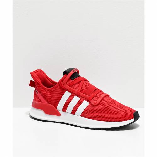 100 本物保証 アディダス Adidas ラン 白色 ホワイト スニーカー 運動靴 赤 レッド スニーカー Red Adidas U Path Run Scarlet White Shoes メンズ スニーカー 超人気の Stjb Delasalle Fr