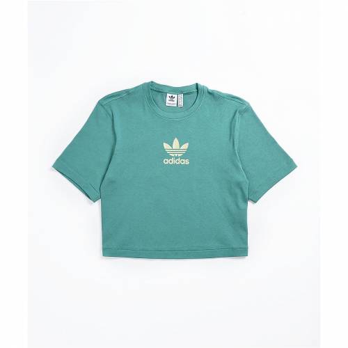 21年レディースファッション福袋特集 Tシャツ カットソー アディダス Adidas カットソー Tシャツ トップス レディースファッション Tshirt Future Adidas Green Crop Hydro グリーン 緑 Tシャツ クロップ ハイドロ Sorif Dk