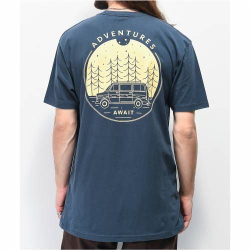 人気ブランド Dravus 藍色 インディゴ Tシャツ 紺色 ネイビー Dravus Adventures Await Indigo Tshirt Navy メンズファッション トップス Tシャツ カットソー 数量は多 Az Turism Ro