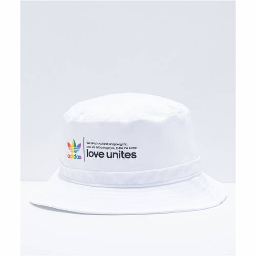 宅送 アディダス Adidas オリジナルス 白色 ホワイト バケットハット Adidas Originals Pride White バッグ キャップ 帽子 メンズキャップ 帽子 スニケス 正規激安 Losalamos Language4you Com