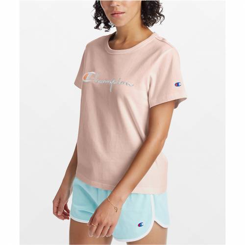 Tシャツ カットソー メーカー直売 ベージュ Tシャツ ピンク チャンピオン Champion チャンピオン Pink カットソー Tシャツ トップス レディースファッション Beige Light Tshirt Delicate Gf The Champion Coloradomaternalmentalhealth Org