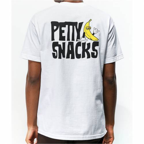 芸能人愛用 Tシャツ カットソー Tshirt White Bananthony Snacks Petty Tシャツ ホワイト 白色 Snacks Petty メンズファッション カットソー Tシャツ トップス Www Dgb Gov Bf