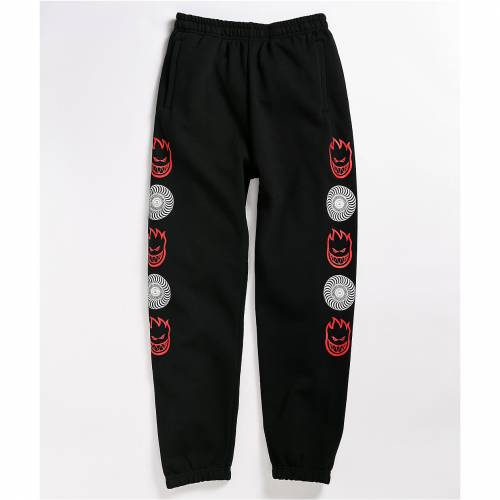 スピットファイア Spitfire 涅色 黒奴 ロングタイツ Spitfire Bighead Swirl Black Sweatpants メンズモード ズボン 下穿き ファッションブランド 非公式 ファッション パンツ Collabforge Com