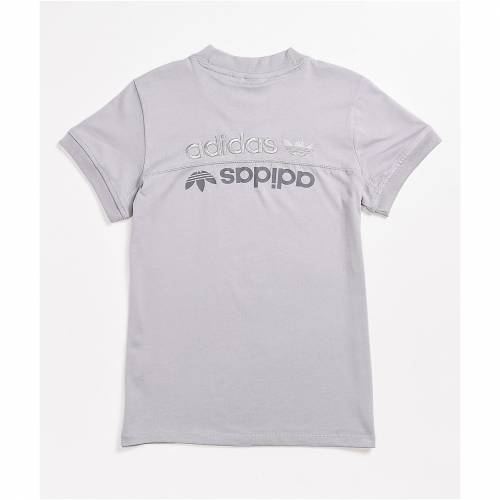 Tシャツ カットソー 沸騰ブラドン Adidas Tシャツ グレー 灰色 スクリプト Adidas アディダス Script カットソー Tシャツ トップス レディースファッション Tshirt Grey Mandmstumpremoval Com